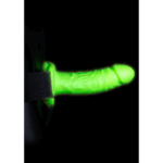Glow realistische strap-on – lichtgevende 18 cm dildo met verstelbaar harnas