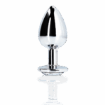 Grote metalen buttplug met diamantsteen – perfect voor diepe, luxe anal stimulatie