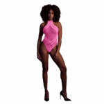 Neon halter body – UV-actieve lingerie die oplicht onder blacklight