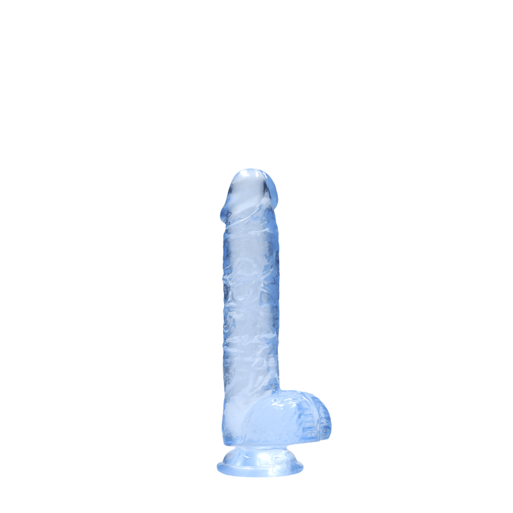 Transparante kleine dildo met ballen – ideaal voor realistische penetratie