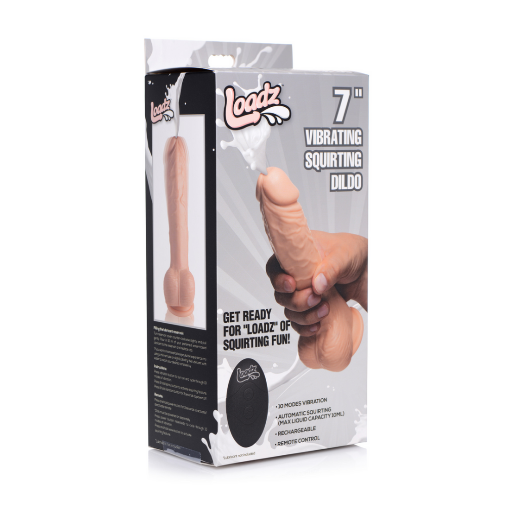 Verpakking van squirting dildo 21½ cm – realistische dildo met spuitmechanisme en zuignap