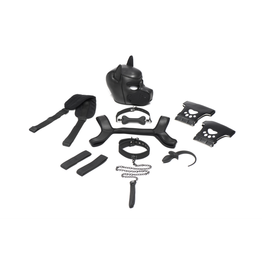 Neopreen puppy play kit – ideaal voor complete transformationele puppy roleplay