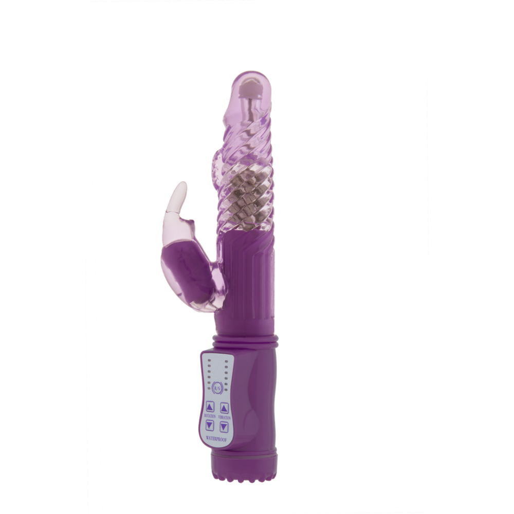 Silicone rabbit vibrator met rotatie en trillingen – dubbele stimulatie voor diepe luxueuze orgasmes
