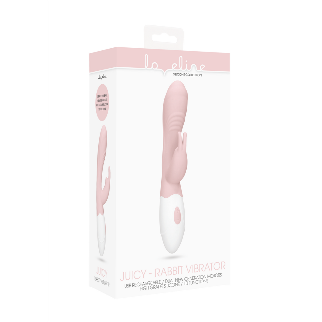 Juicy Rabbit vibrator van silicone – dubbele motor voor intense blended orgasmes