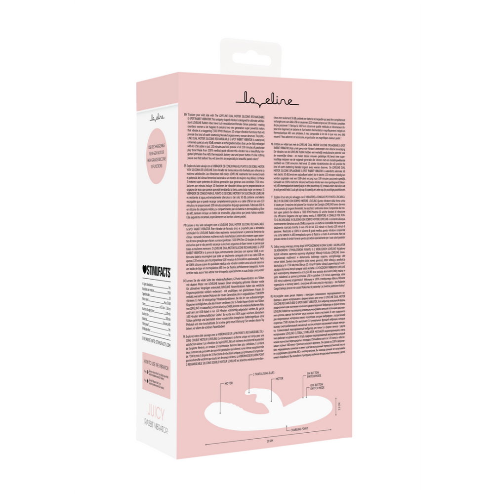 Juicy Rabbit vibrator van silicone – dubbele motor voor intense blended orgasmes