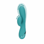 Opblaasbare silicone rabbit vibrator – voor vollere G-spotdruk en dubbele stimulatie