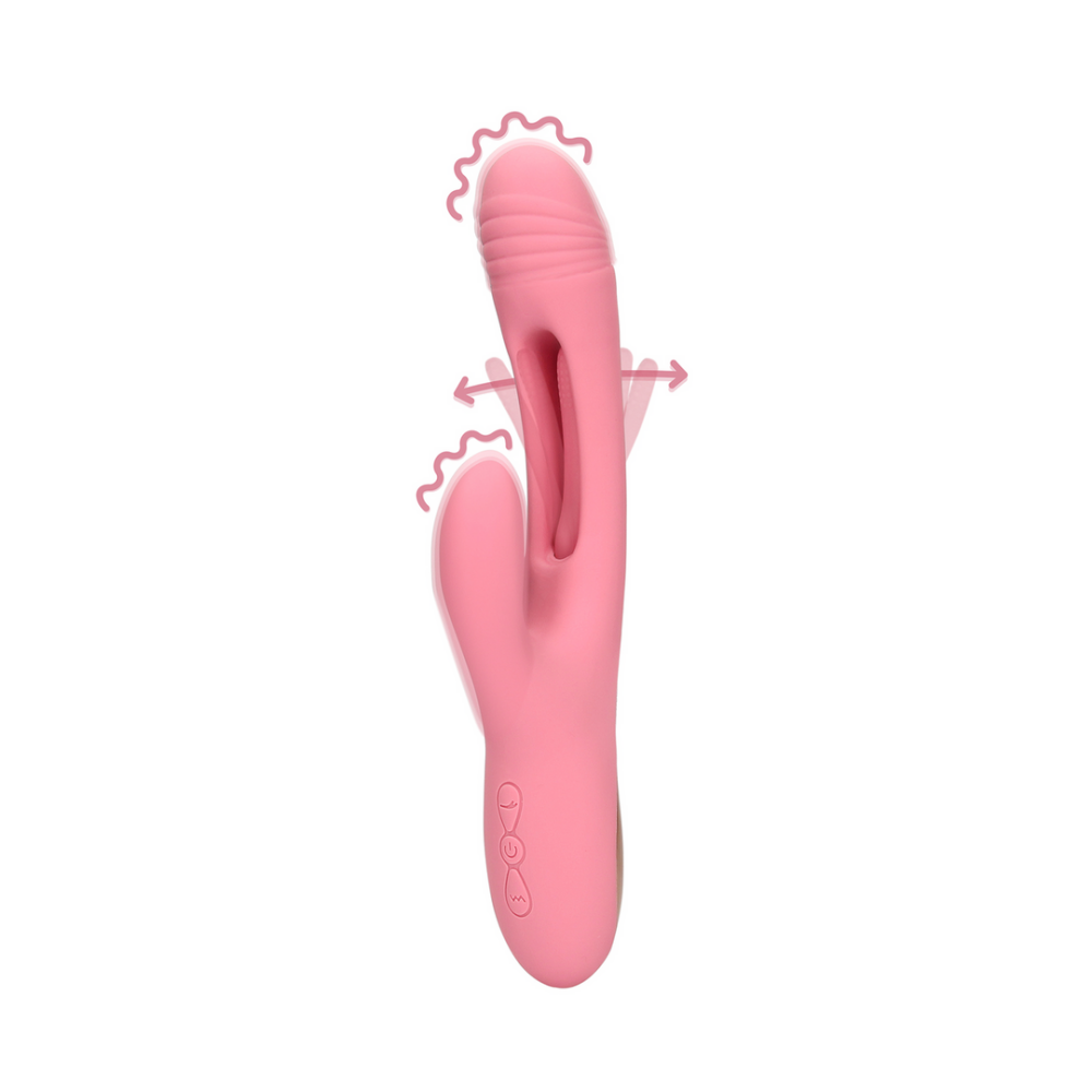 Arabesque rabbit vibrator – silicone toy met flapping beweging en diepe G-spot stimulatie