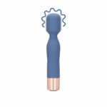 Blauwe mini wand vibrator – krachtige silicone kop voor clitorale stimulatie en discreet reizen