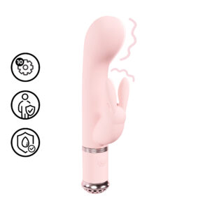 Zijaanzicht Rabbit vibrator van silicone – perfect voor dubbele stimulatie