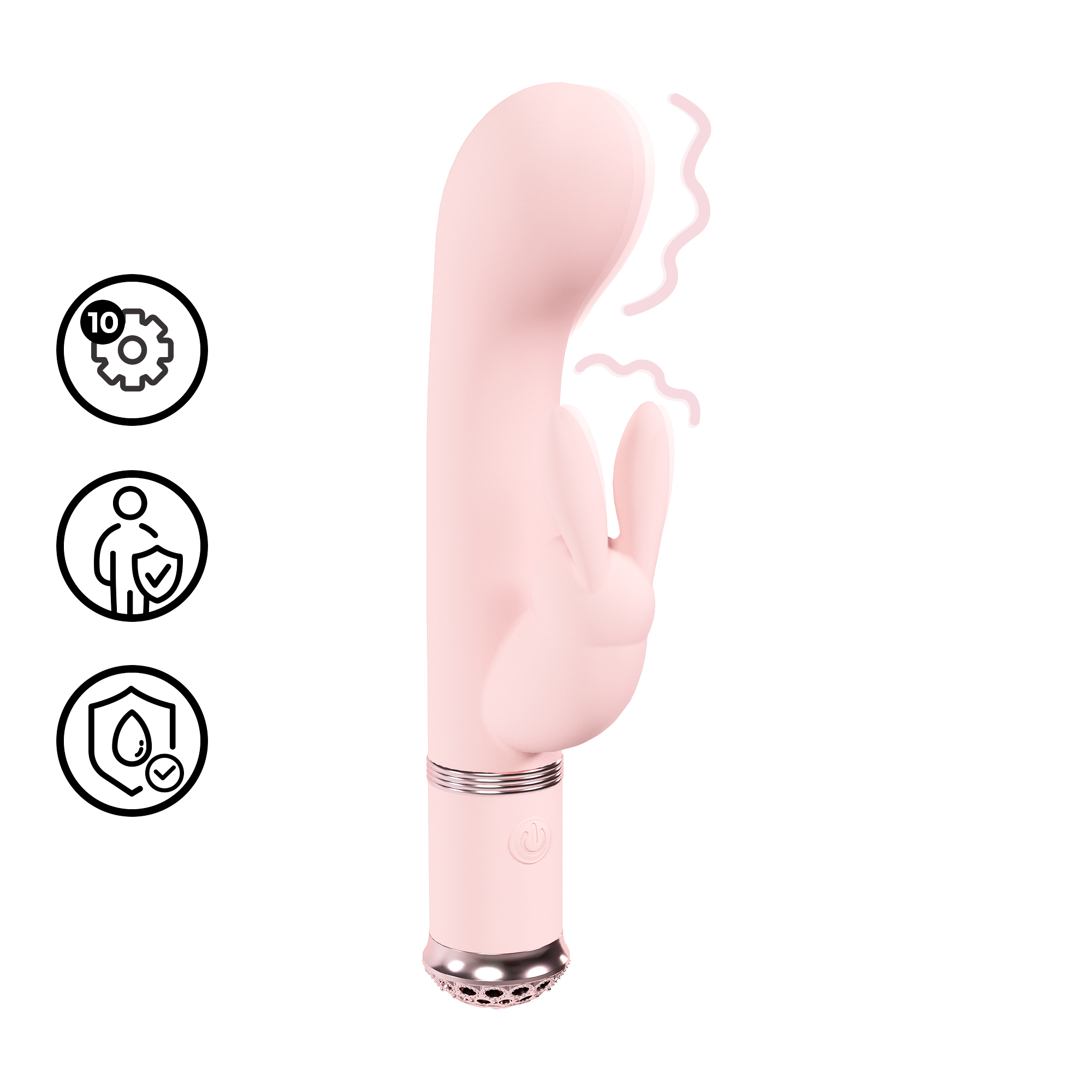 Zijaanzicht Rabbit vibrator van silicone – perfect voor dubbele stimulatie