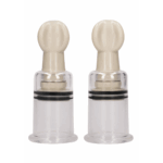 Kleine tepelzuignap van hard plastic met vacuümhendel – perfect voor tepelvergroting en stimulatie