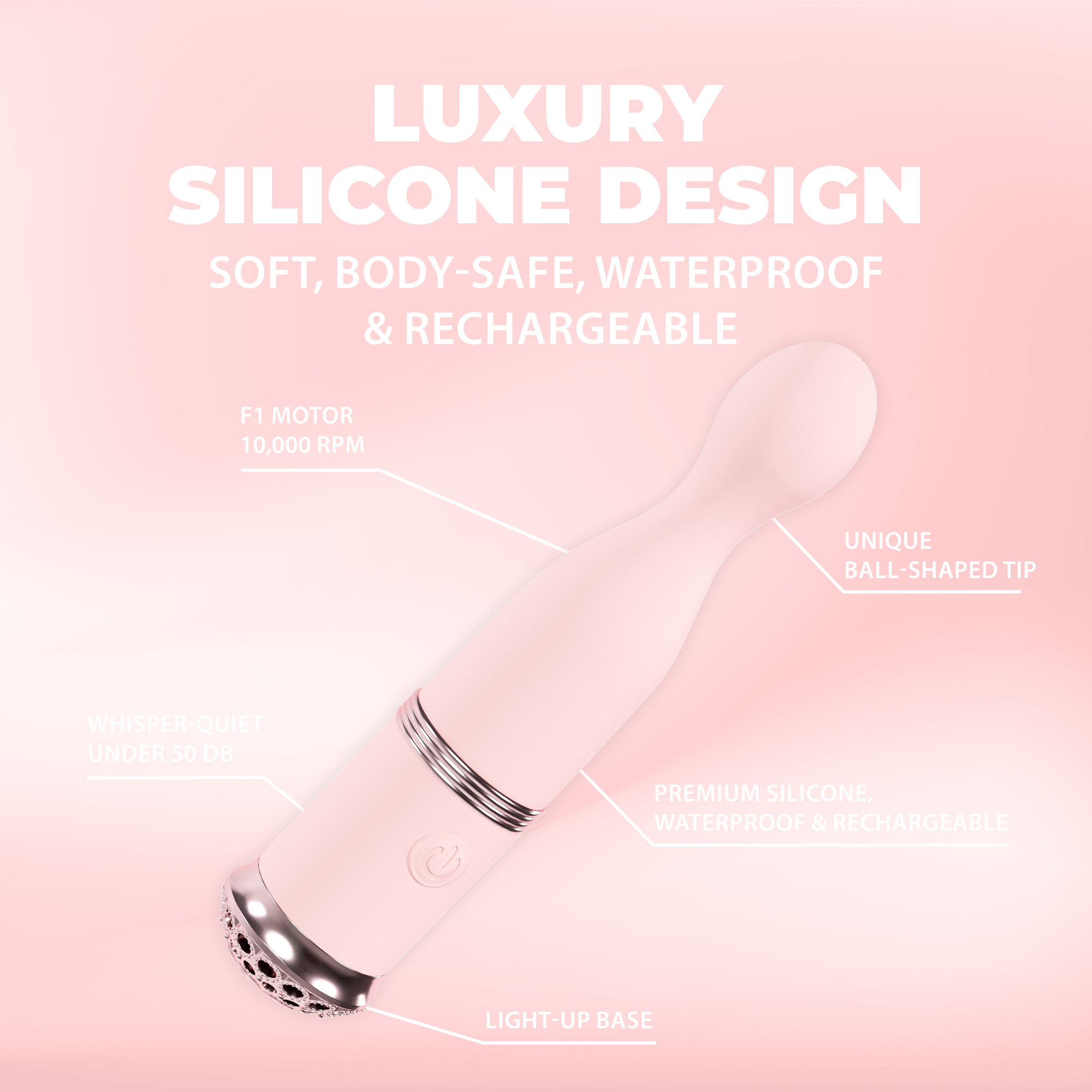 Ball tip vibrator van silicone – perfect voor gerichte stimulatie