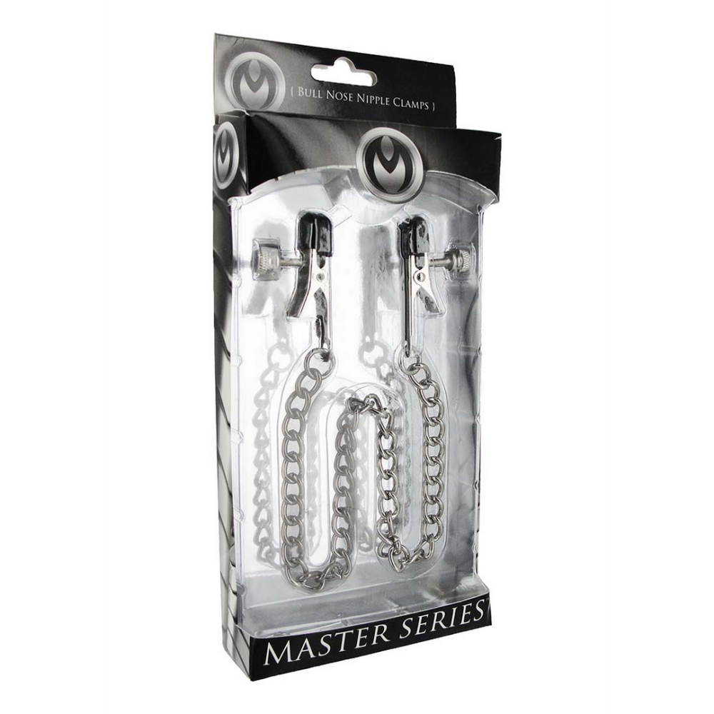 Ox Bull Nose tepelklemmen – verstelbare metalen klemmen met vinyl tips en stevige ketting