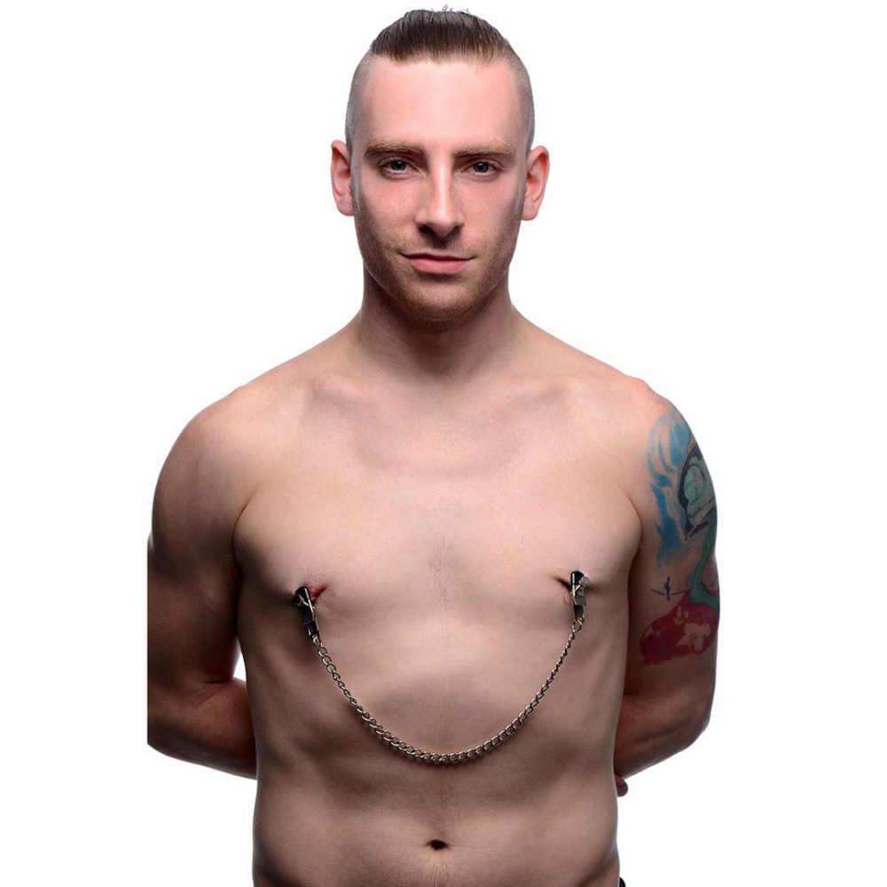 Ox Bull Nose tepelklemmen – verstelbare metalen klemmen met vinyl tips en stevige ketting