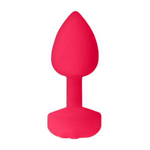 Neon roze vibrerende butt plug van silicone – perfect voor diepe, compacte stimulatie