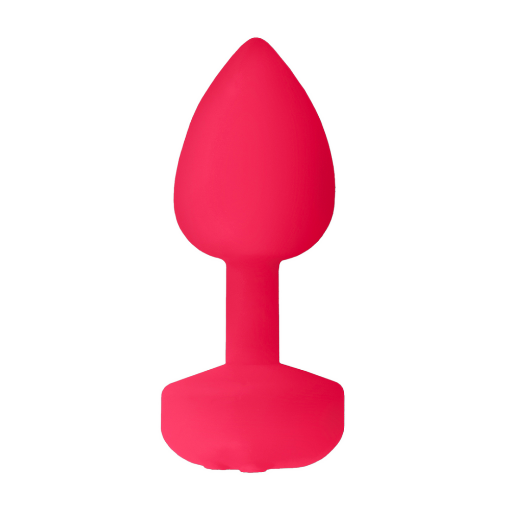 Neon roze vibrerende butt plug van silicone – perfect voor diepe, compacte stimulatie