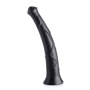 Zwarte horse dildo van stevig PVC – perfect voor extreme diepgang en stretching