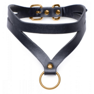 Verstelbare bondage halsband met metalen O-ring – perfect voor BDSM-spel en leiding