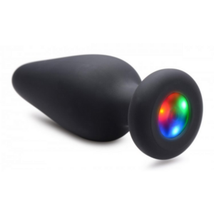 Kleine siliconen lichtgevende butt plug – perfect voor speels anaal spel met LED-lichtshow