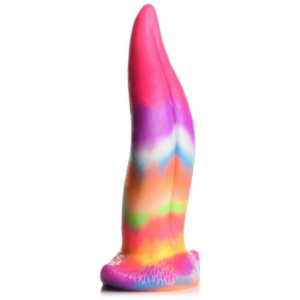 glow-in-the-dark unicorn tong dildo van silicone – perfect voor diepe fantasievolle stimulatie