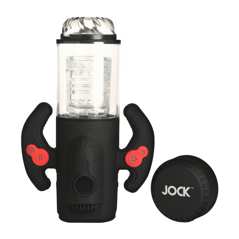 Automatische masturbator met rotatie, stoten en zuigen – transparant voor intens visueel spel