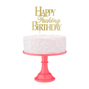 Happy F’ing Birthday taarttopper – perfect voor humoristische volwassen verjaardagen