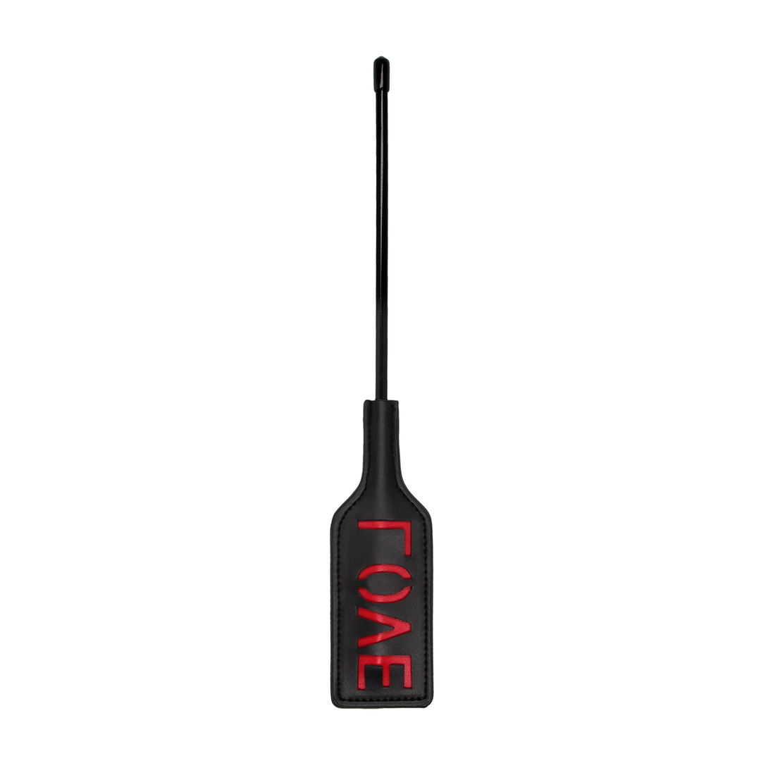 BDSM crop met LOVE-afdruk – perfect voor speelse disciplinering en intense impact