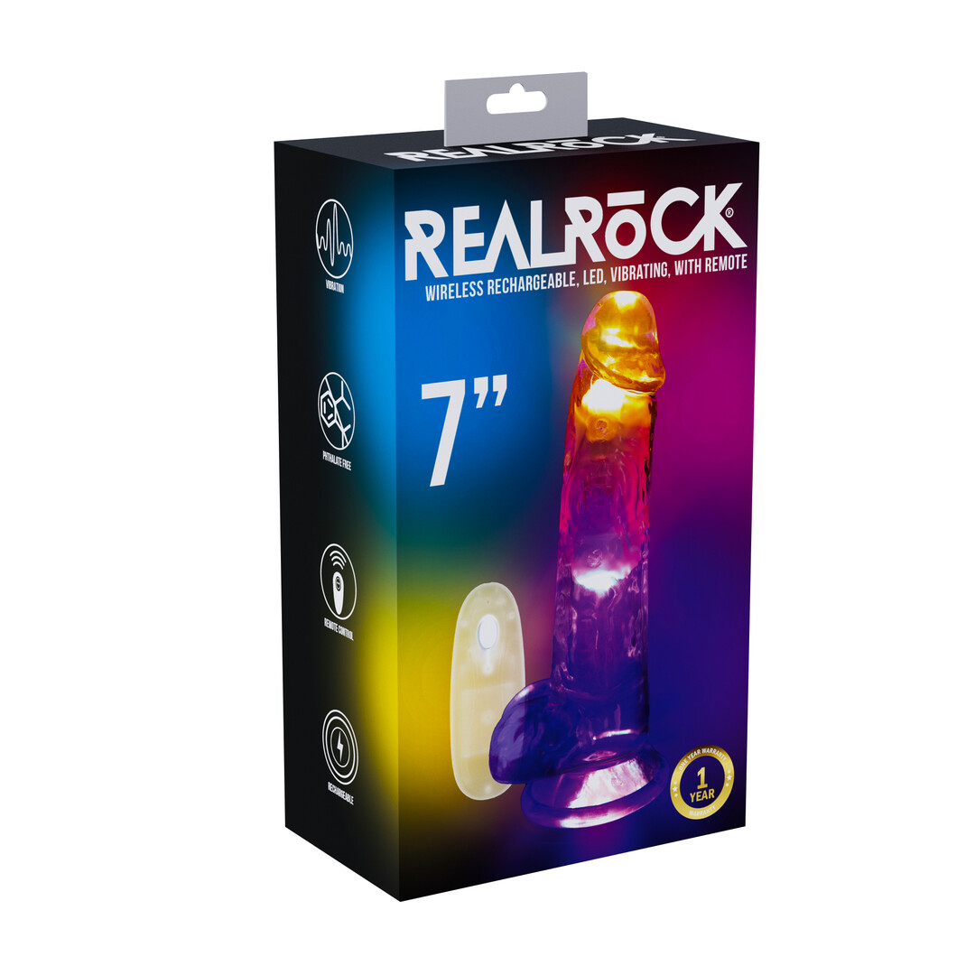 LED Vibrating Dildo 18cm Anatomisch - Afbeelding 2