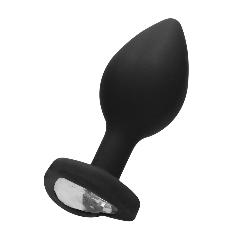 Metalen butt plug met hartvormige diamant – perfecte luxe voor anale stimulatie