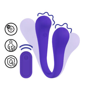 dubbelzijdige vibrator van flexibel design met afstandsbediening – perfect voor gerichte stimulatie en persoonlijke controle