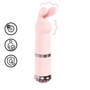 mini rabbit vibrator van siliconen met dubbele stimulatie – perfect voor discreet en intens genot