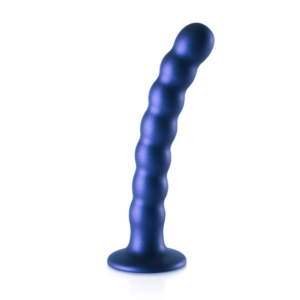 Blauwe g-spot dildo – Beaded Silicone G-Spot Dildo