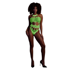 Neon groene body – Body met Griekse Halslijn