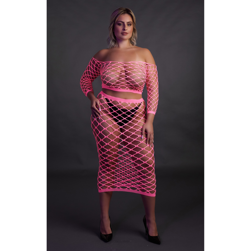 Crop Top en Lange Rok - Plus Size - Afbeelding 4