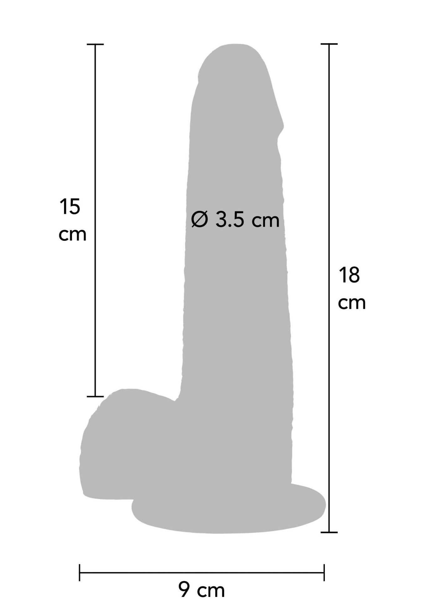 Dildo met voorhuid 18 cm – Foreskin Dildo Silicone 18 cm – foto 2