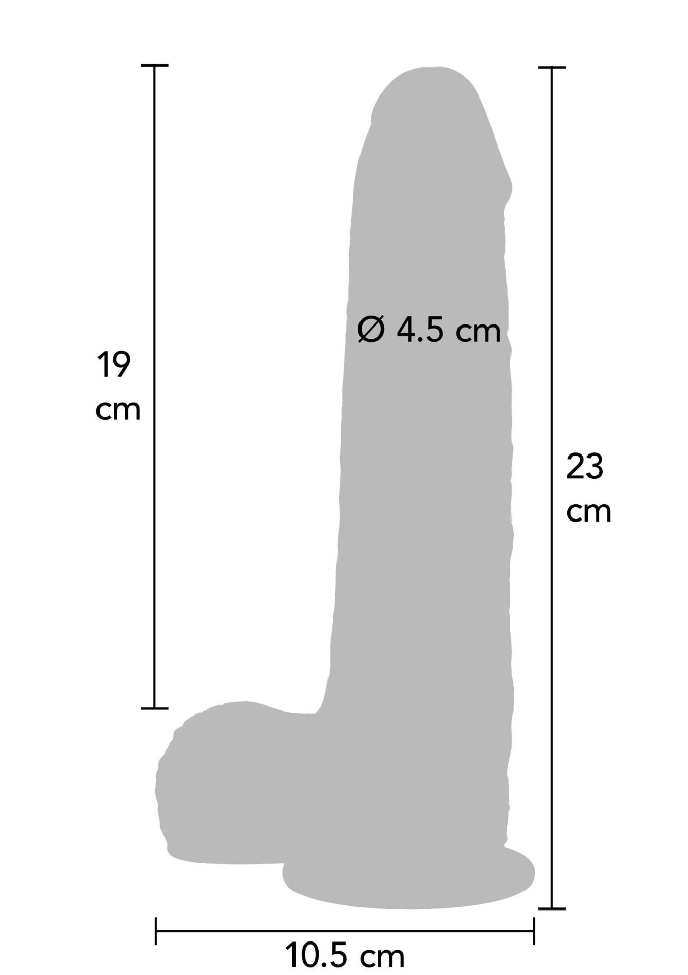 Dildo met voorhuid 23 cm – Foreskin Dildo Silicone 23 cm – foto 2