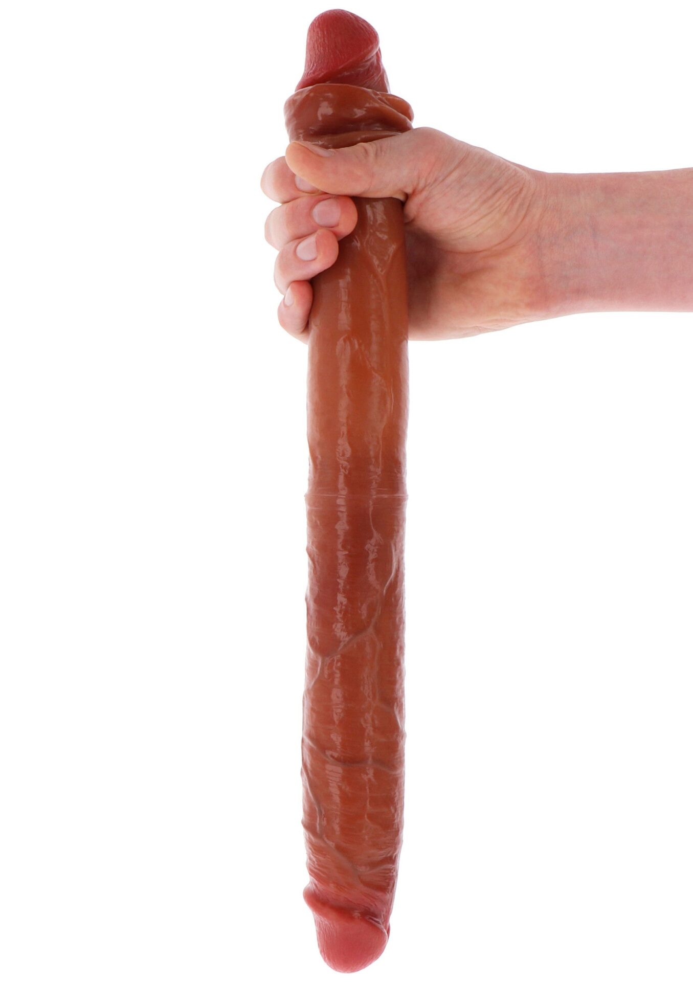 Dubbele dildo met voorhuid 46 cm – Foreskin Double Dong Silicone 46 cm – foto 6