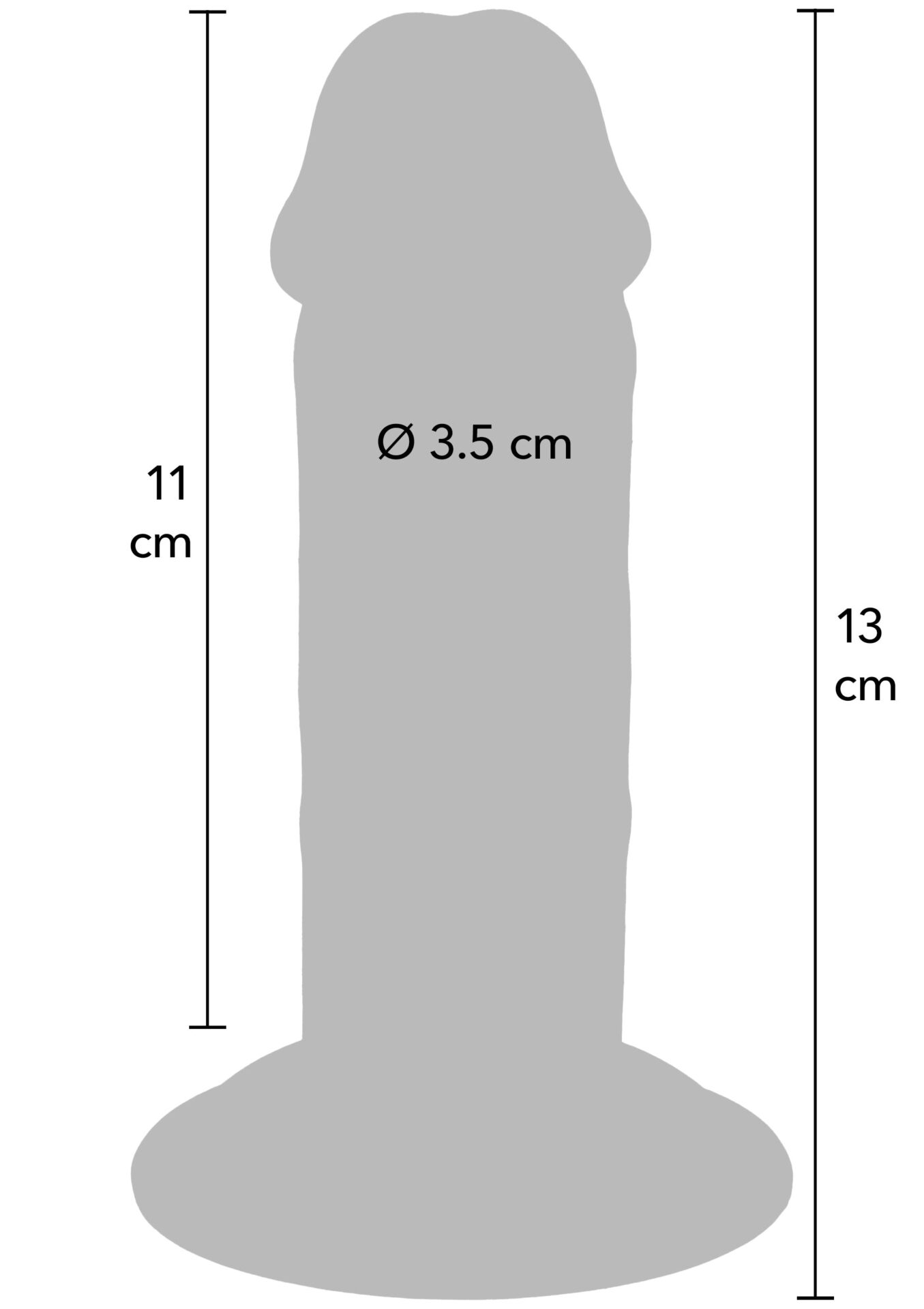 Dikke dildo 13 cm – Deluxe Dual Density Thick Dong TPE 13 cm – foto 10