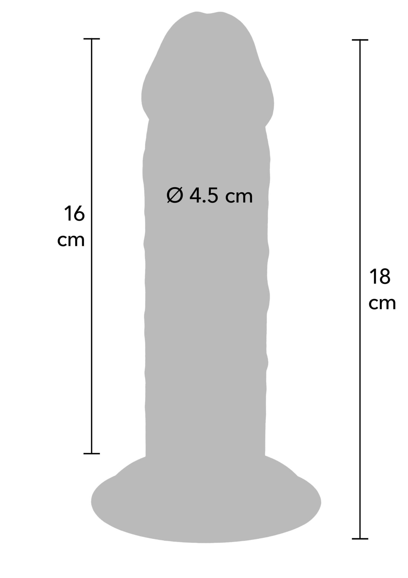 Dikke dildo 18 cm – Deluxe Dual Density Thick Dong TPE 18 cm – foto 4