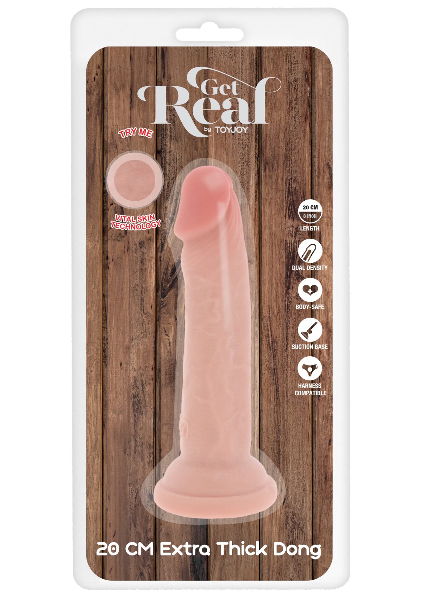 Dikke tpe dildo 20 cm – Deluxe Dual Density Thick Dong TPE 20 cm – foto 3