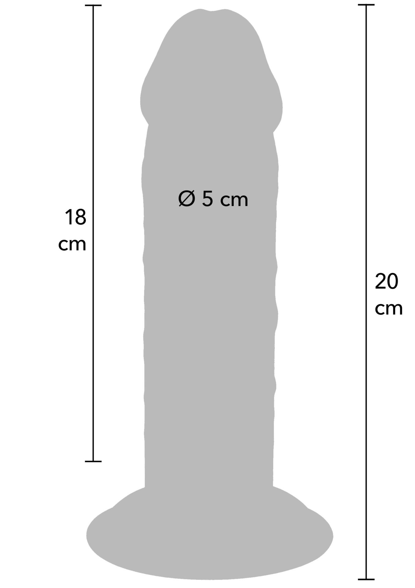Dikke tpe dildo 20 cm – Deluxe Dual Density Thick Dong TPE 20 cm – foto 4
