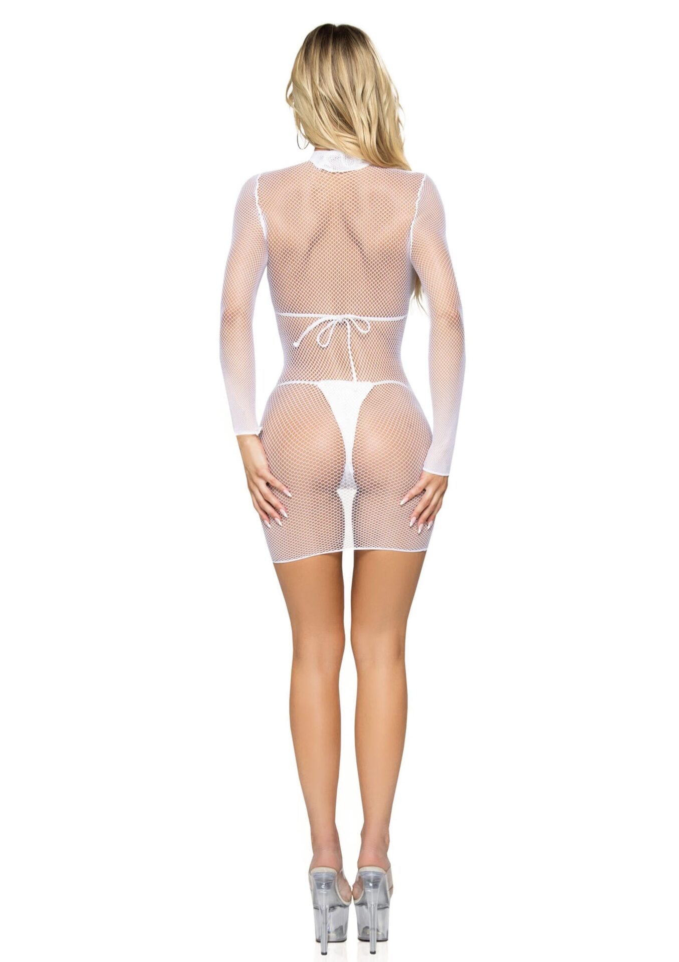 Fishnet Mini-jurk met Lange Mouwen - Afbeelding 6