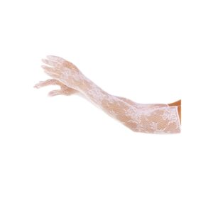 Lange bloemen net handschoenen – Opera Length Floral Net Gloves
