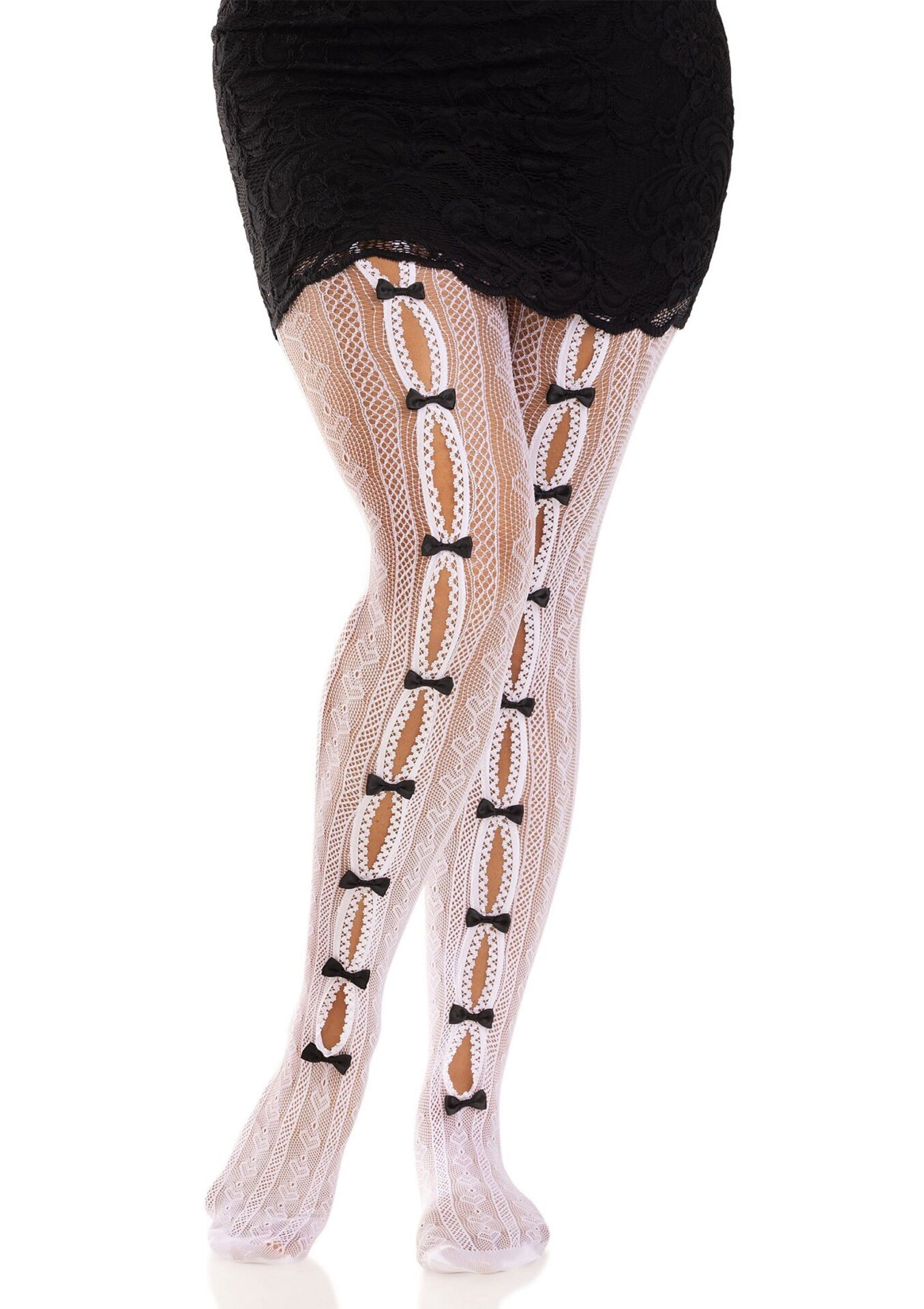 Gestreepte net panty – Sweetheart Striped Net Pantyhose – foto 3