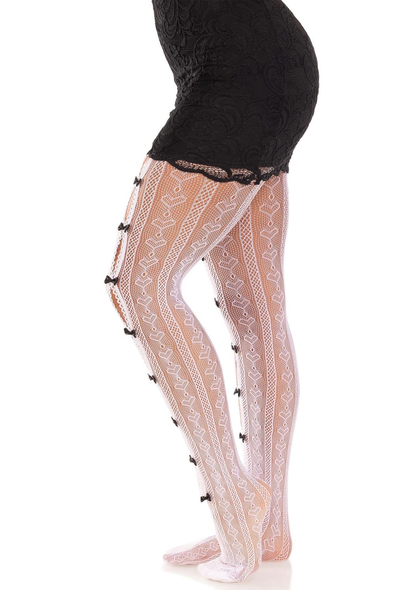 Gestreepte net panty – Sweetheart Striped Net Pantyhose – foto 4