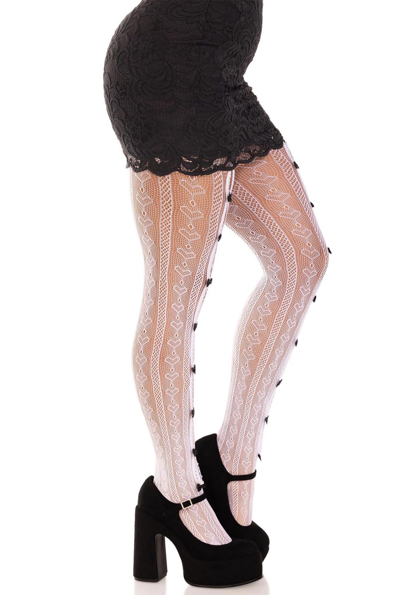 Gestreepte net panty – Sweetheart Striped Net Pantyhose – foto 2