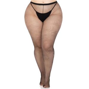 Plus size micro net panty – Plus Elastane Micro Net Tights