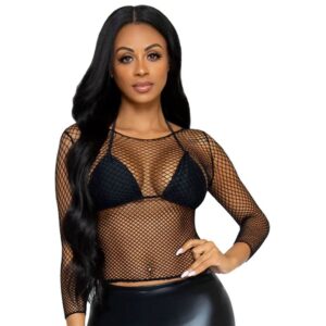Visnet shirt lange mouwen – Elastane Long Sleeved Fishnet Shirt