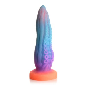 Tenta-Cock glow tentakel dildo siliconen met zuignapbasis