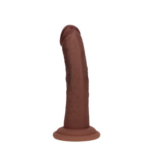 Bruine realistische dildo 15 cm – Dual Density Siliconen Gebogen Realistische Dildo met Zuignap